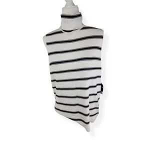 Liz Claiborne striped sleeveless turtle neck shirt XL NWT